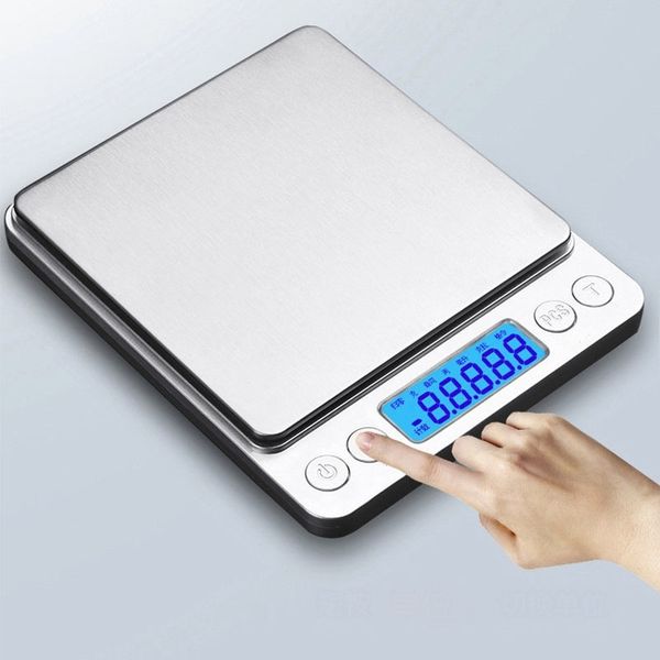 Portable Digital Scale Jewelry Kitchen Food Diet Post Room Office Balance Weight Scales 500-1000-2000-3000G Kitchen Accessories Y200328