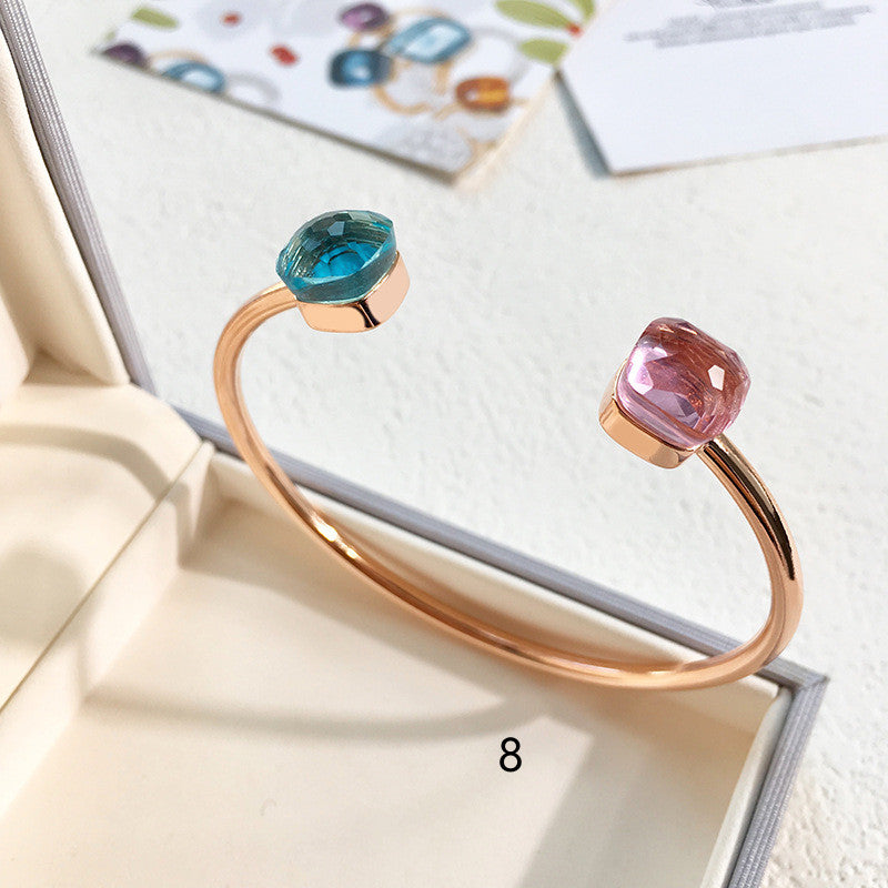 2021 fahsion bracelets designers bags designed jewelry Gold Bracelet new gem candy shoes bracelet jewelry womens opening bangle bracelet