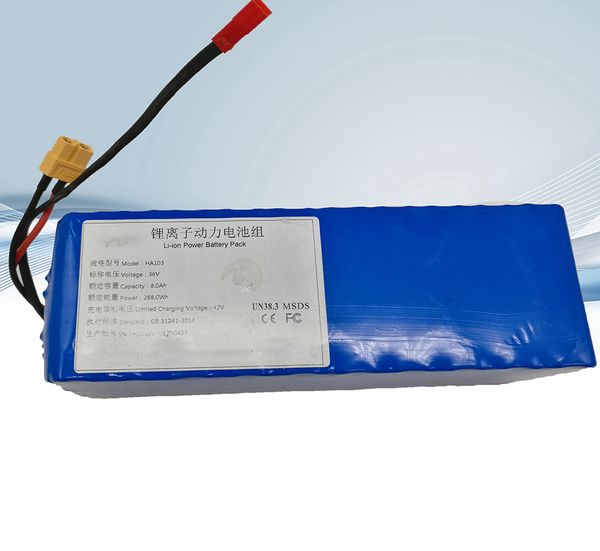 Dyu Electric bike Battery Pack 36V8.0Ah Battery Pack With BMS for Dyu Electric Scooter 36V Li Ion Battery Pack