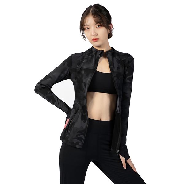 Women Sportswear Zipper Quick Dry Sport Jacket Outwear Yoga Gym Professional polyester Snow running clothing