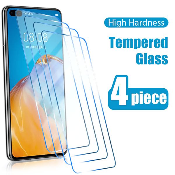 4Pcs Tempered Glass For Huawei P 40 30 20 Pro Lite E 2020 5G 2022 Screen Protector Protective Glass For Smart S Z