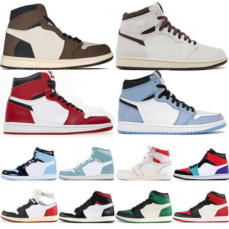 Topsportmarket Running Shoes Airness Dark Mocha Prototype Men Women Jumpman 1 High Basketball Shoes UNC University Blue Fearless Obsidian Sports Tra