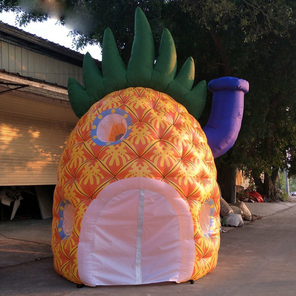 Custom Carnival Treat Shop Inflatable Pineapple Tent Fruit Shape Dome Concession Stand For Outdoor Promotion