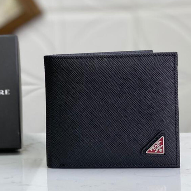 Pra-da Men&#039;s wallets 8styles Luxury Leater short wallet with credit card holders 2M0513