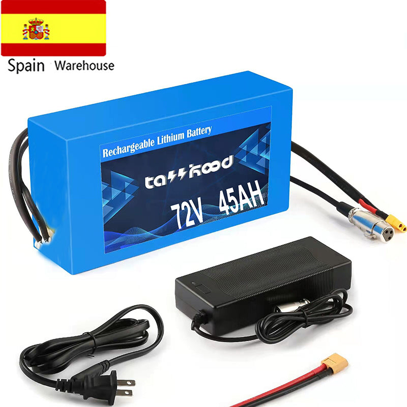 72V 45Ah Ebike Lithium ion Electric Scooter Battery 5A Fast Charger 50A BMS for 1000w - 3500w Motor Electric Motorcycle Bicycle