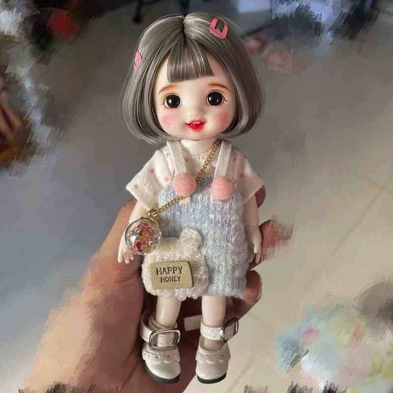 17 cm Mini BJD girl doll, fashion suit, Princess Makeup, movable joint, baby accessories, 16 cm, 1 - 8
