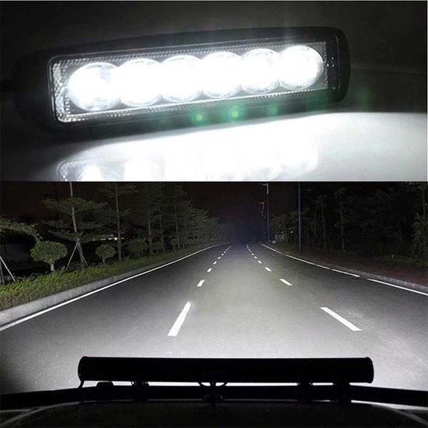 New 6 LED 12W Car DRL Work Lights Spotlight Universal Offroad Automobile Truck Driving Fog Spot Lamp Headlight 1Pcs-2Pcs Light Bar