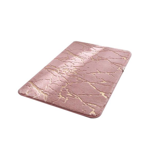 Bath Mats 40*60cm Imitation Rabbit Fur Bronzing Floor Mat Plastic Bottom Non-Slip Carpet Water Absorbent Floormat Bathroom-Mat Door ZL0434se