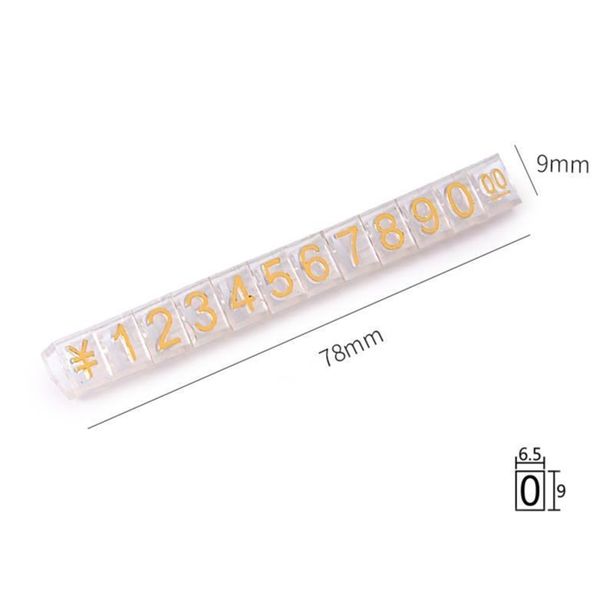 Jewellery Store Plastic Price Tag Display Cube with Numbers