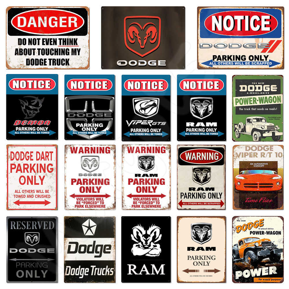 Dodge Ram Rustic Painting Vintage Metal Tin Sign plates Framed Wall Art wall stickers pub Garage farmhouse home Decor