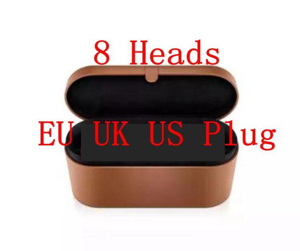 8 Heads Multi-function Hair Curler Dryer Automatic Curling Iron Gift Box For Rough Normal Hairs Curling Irons Air Wrap Styler Dry GOLD,RED PINK colo