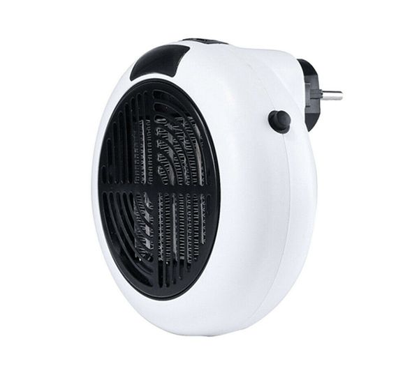 Electric Fan Heater, Portable Mini Plug-in Bedroon Office 900W Black White