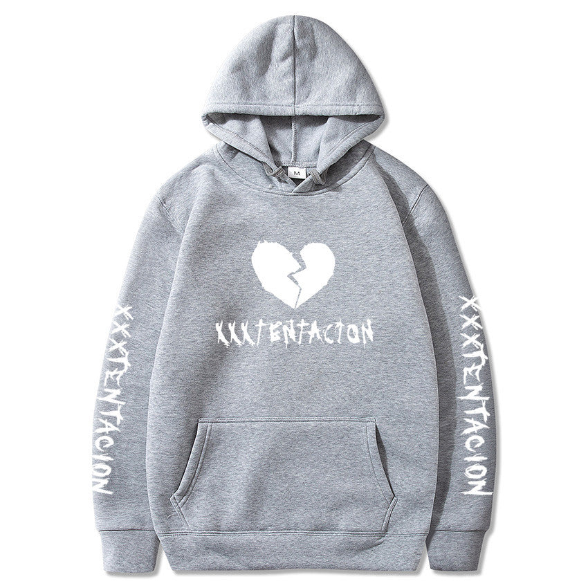 Oversized Heart Break Print Hoodie Sweatshirts Hooded Harajuku Autumn Winter Casual Vintage Korean Pullovers Men Women sweatshirt