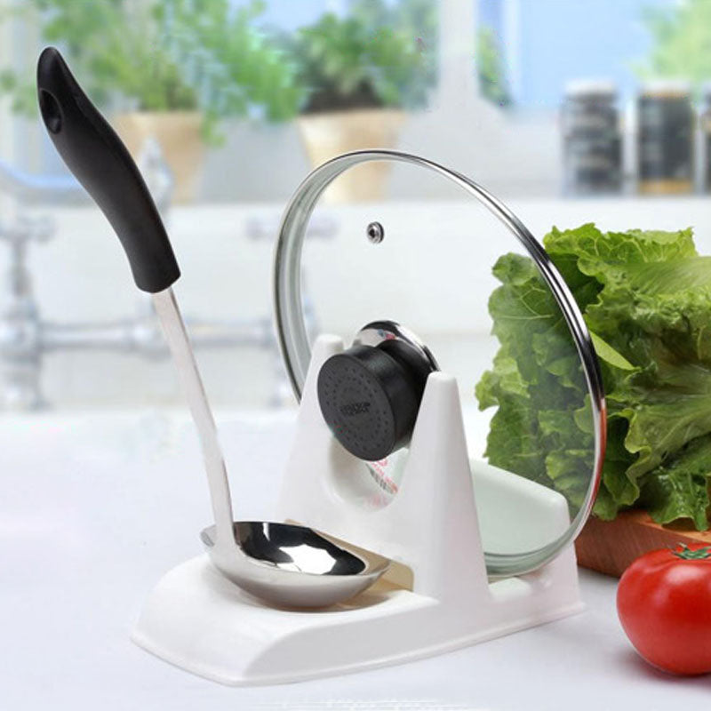 Spoon Pot Lid Shelf Cooking Storage Kitchen Decor Tool Stand Holder Kitchen Dining Utensil Shelf Holder