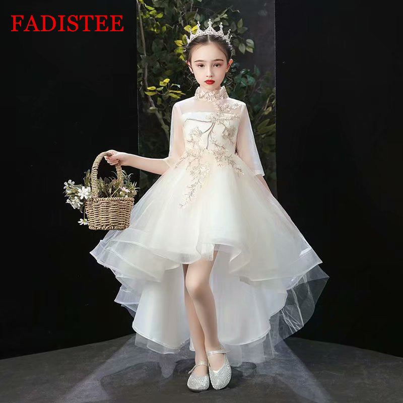FADISTEE lace high low Girl dress Flower Girl Dresses vestidos lace Baby Girl Infant Dress Kids Formal Wear girls dress