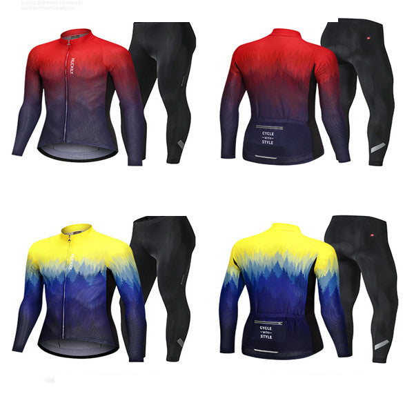 Cycling Jersey Sets Suit Bike Long-sleeved Shirt Vest Suspenders Trousers Bicycle Clothing TEAM Winter