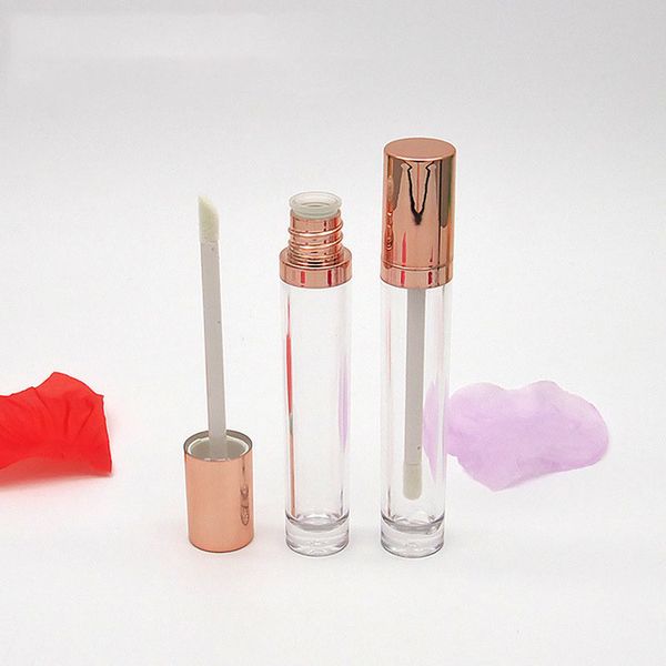 5.5ml lip gloss tubes,Rose Gold Cap,Cylinder Lip stick packing container,Empty DIY lip balm bottle fast shipping