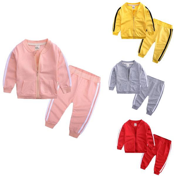 Baby Designers Clothes Toddler Tracksuits Casual Kids Sports Coat Pants 2pcs Sets Long Sleeve Boys Activewear Boutique Baby Clothing D3617
