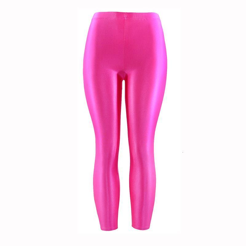 21 Colors Plus Size Fluorescent Color Women Leggings Elastic Leggings Spandex Multicolor Shiny Glossy Leggins Trousers For Girl