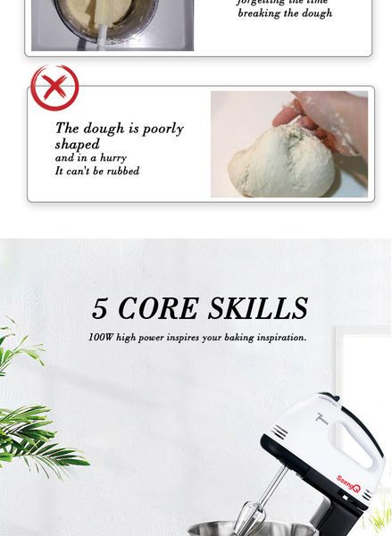 FreeShipping 7 Speed Electric Food Mixer Table Stand Cake Dough Mixer Handheld Egg Beater Blender Baking Whipping Cream Machine