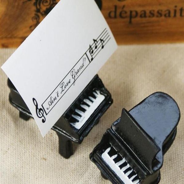 Black piano place card holders Music theme favor &quot;Ain&#039;t Love Grand?&quot; wedding in event & party supplies