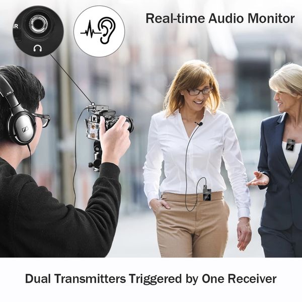 FreeShipping Professional Mini 2.4G Digital Wireless Microphone with Mono-Stereo Switchable Output Modes for Camera