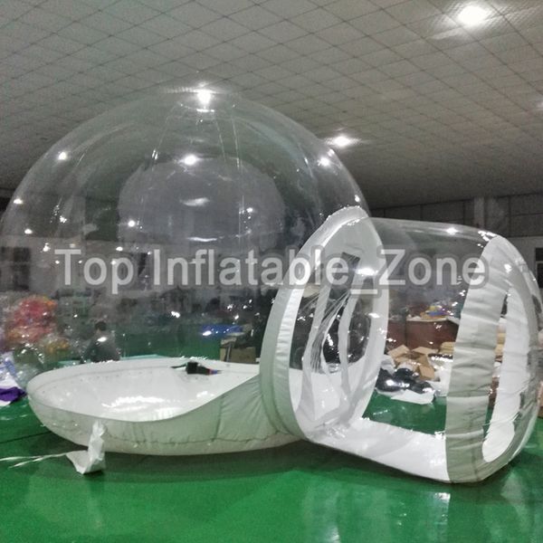 Lodge Balloon Outdoor Air Log Cabin House Camping Transparent Igloo Dome Clear Bubble Iatable Tent
