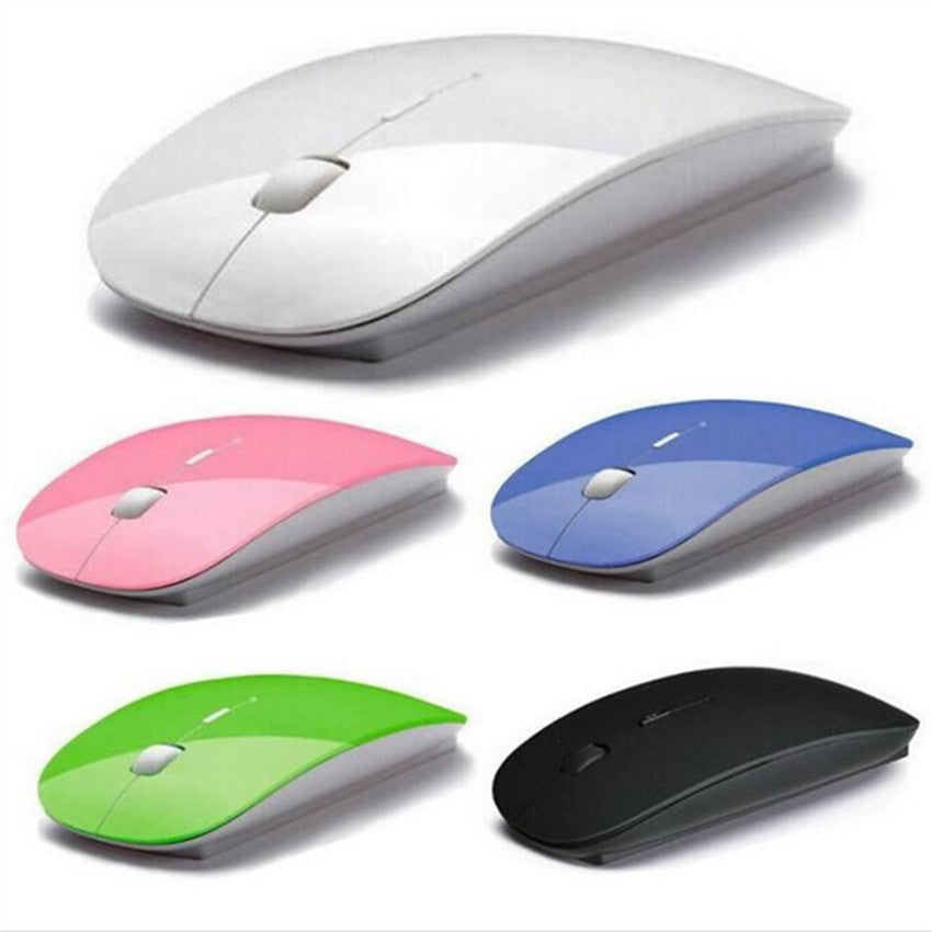 Wholesale Wireless office Mice with Ultra Thin Optical 2.4G Receiver Super Slim Computer Mouse For PC Laptop Desktop Mice 6 Colors 1pcs-lot