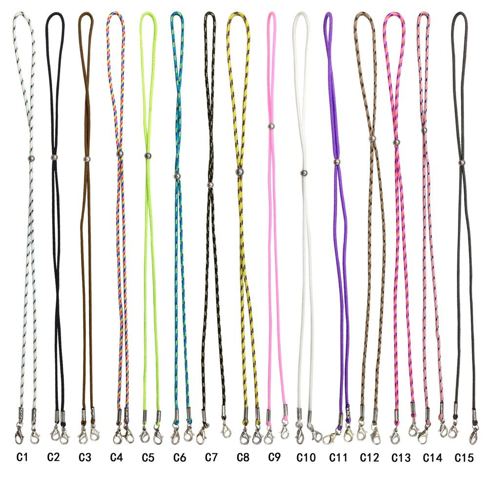 Mask Lanyard for Kids Adults Adjustable Length Face Mask Lanyard Safety Convenient Mask Lanyards Strap 15 Colors Availiable