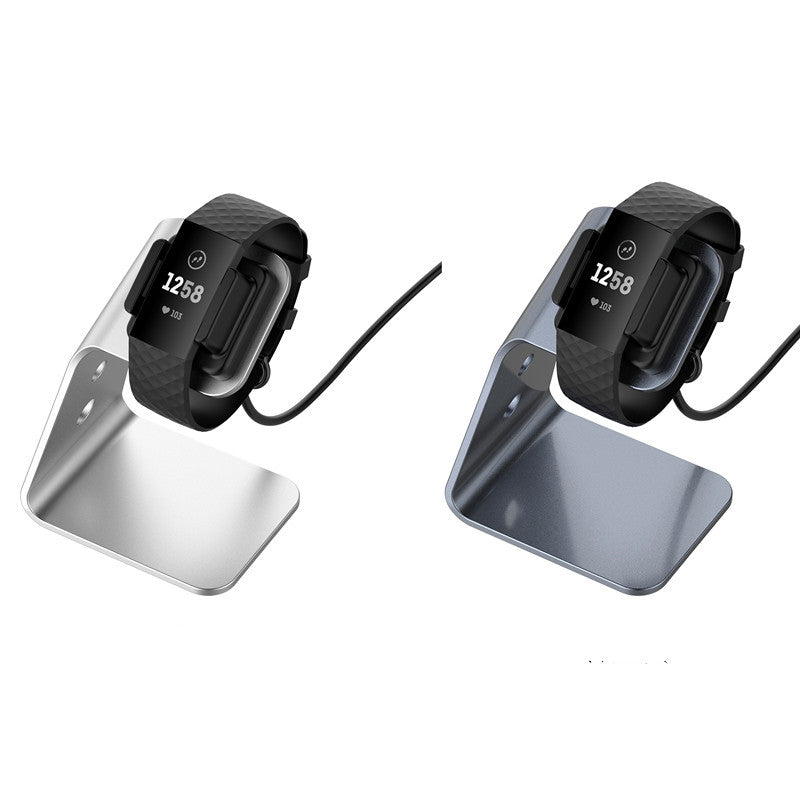 Fast Charging Dock Aluminum Charger Stand With Chip for Fitbit Charge 4 Charge 3 SE Fitbit Versa 2 Lite