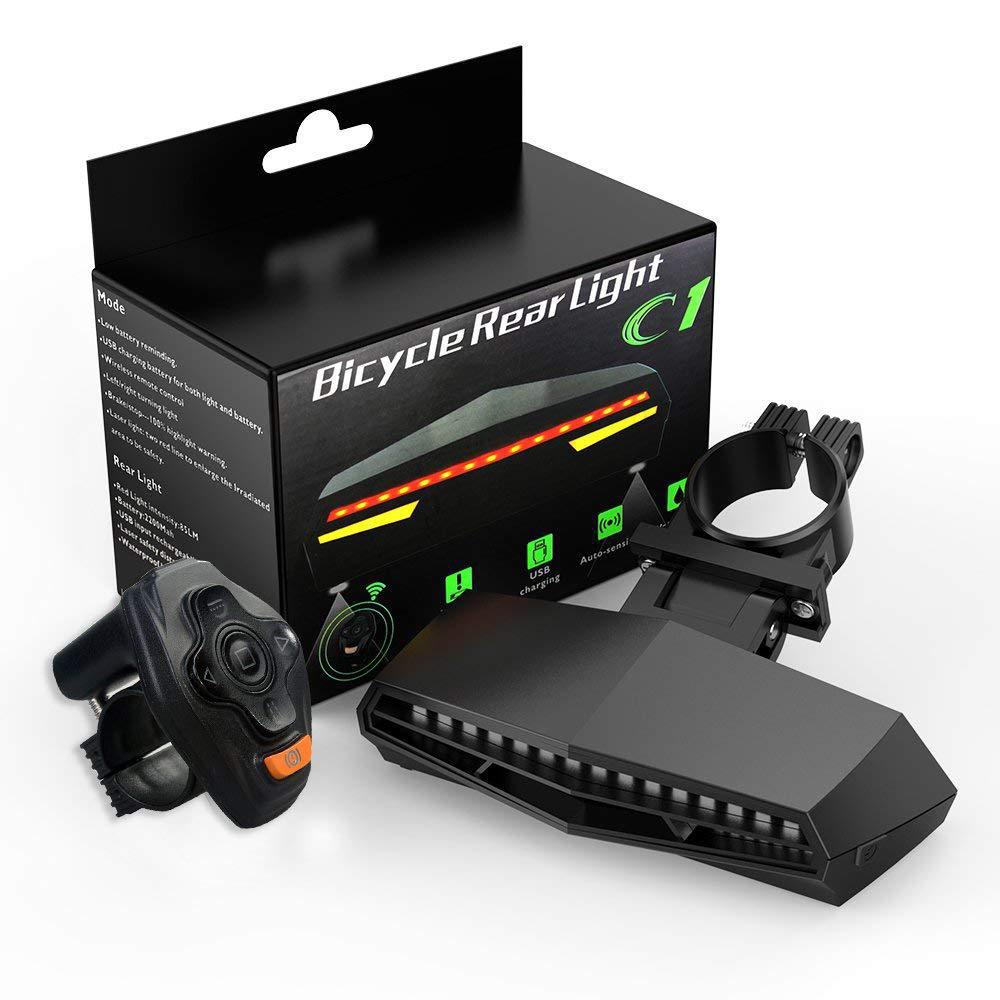 Bike Lights Direction Guide Tail Light LED Safe Warning Bicycle Lamp Night Cycling USB MTB Road Accessories Cycle Rear