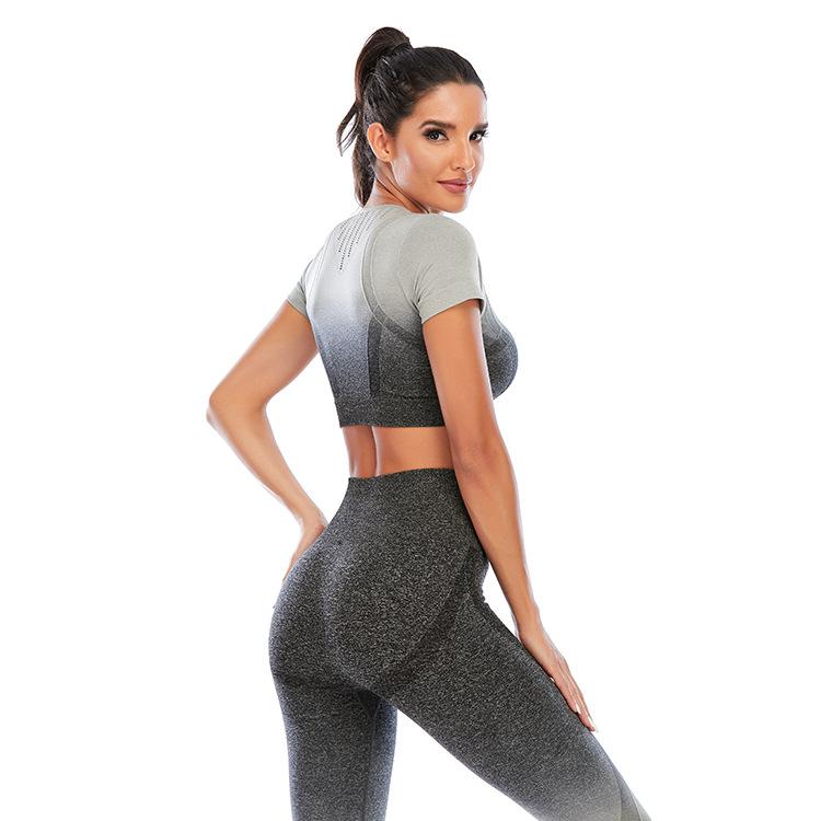 Tracksuits Designer Womens Yoga Outfits Suits Seamless Sportswear Hollow Out Fitness sports Gym suit Two Piece Set Workout shirts Leggings woman run