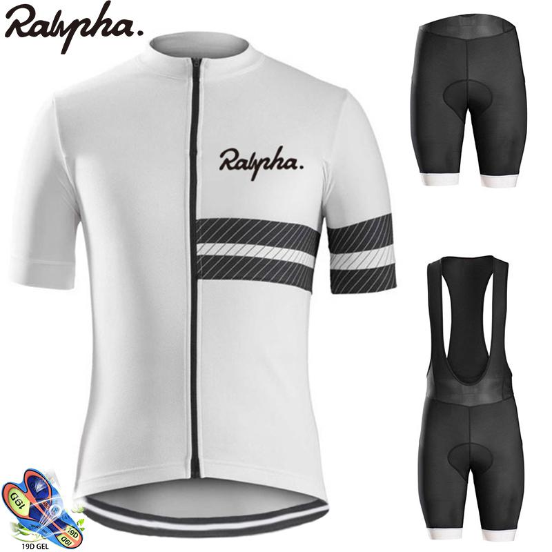 Ralvpha Cycling Jersey Wear Bib Shorts Suit Pro Cycling Clothing Set Breathable Men Bicycle Bike Jerseys hombre
