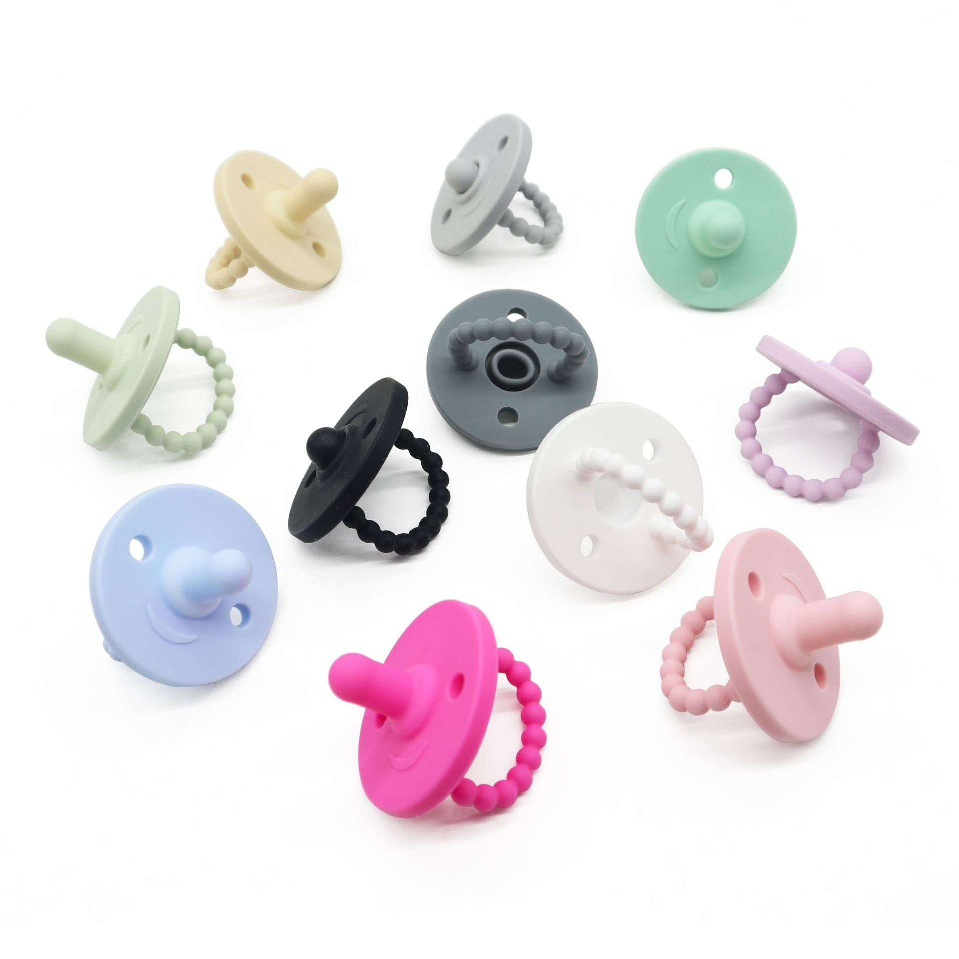 11 Colors Baby Pacifier Teether Soft Silicone Teether Nipple Soother Infant Nursing Chewing Toys for Baby Feeding RN8067