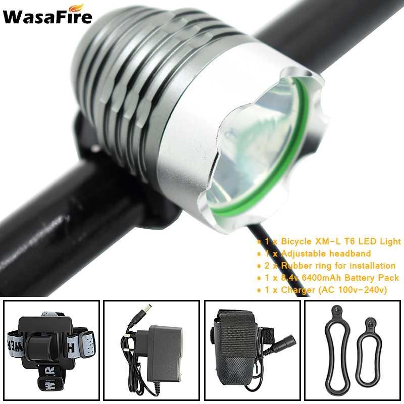 XML T6 LED Bike Lights 3 Modes Mountain Bicycle Front Light Headlight 18650 Battery Night Riding Cycling Head Lamp luz bicicleta