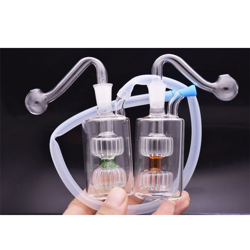 high quality Glass Oil Burner Bong pyrex glass oil burner pipes thick small Bubbler beaker Bong MiNi Oil Dab Rigs for Smoking