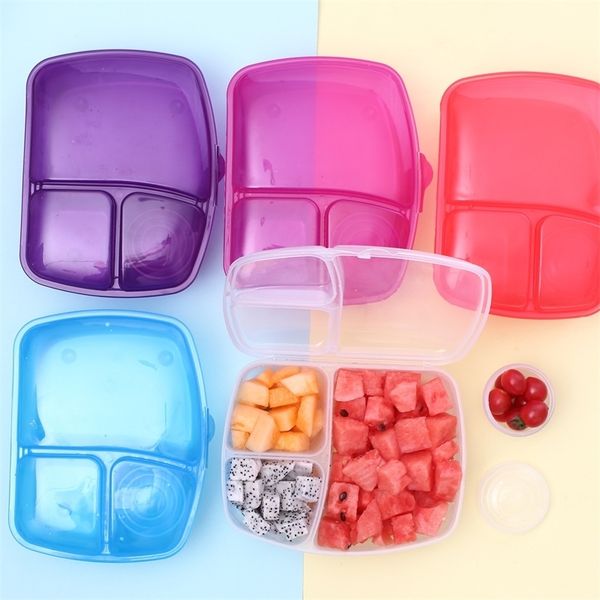 Child Lunch Box Leak-Proof Bento Lunch Box For Kid School Food Container ableware Vegetable Food Storage Container Kitchen Tools 201209