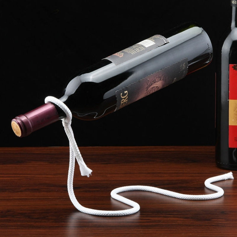 Magic rope wine rack wine bottle rack family decoration restaurant decoration rack European wine cabinet decoration