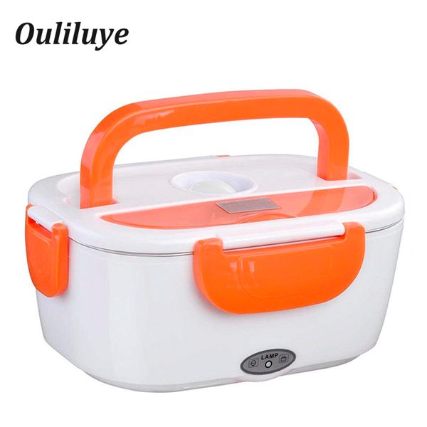 220V EU Plug for Electric Food Heat Plastic Heated Food Container Hot Meals Lunch Portable for School Office Heating Lunch Box Y200429