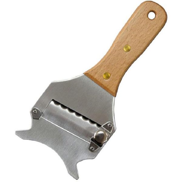 20pcs Stainless Steel Truffle Slicer Beech Wood Handle Cheese Grater Dessert Kitchen Tool Tools Chocolate Shaver Cake Knife