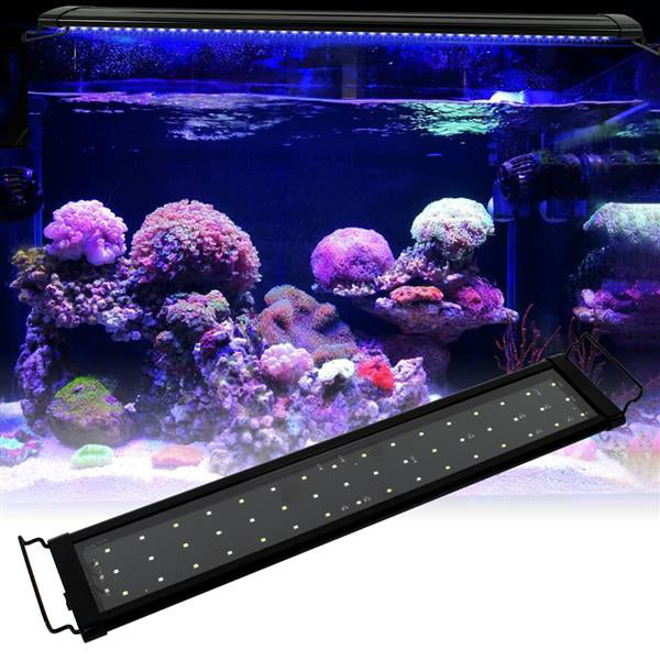 15W 48LED Indoor Full Spectrum Aquarium Lights high brightness Sea Coral Lamps 23.6inch (Suitable For 23.6-31.49inch Long Aquarium)
