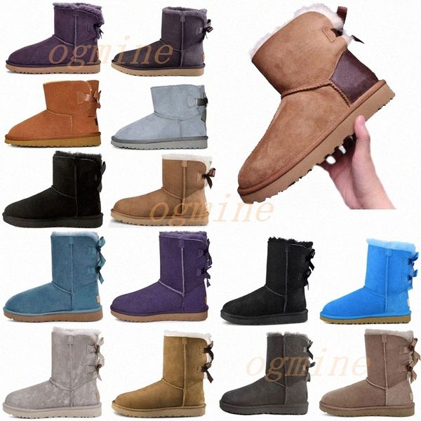 Designers de alta qualidade Boots Snow Woman Classic With Peur Shoes Womens Girl Lady Winter Knee Knee