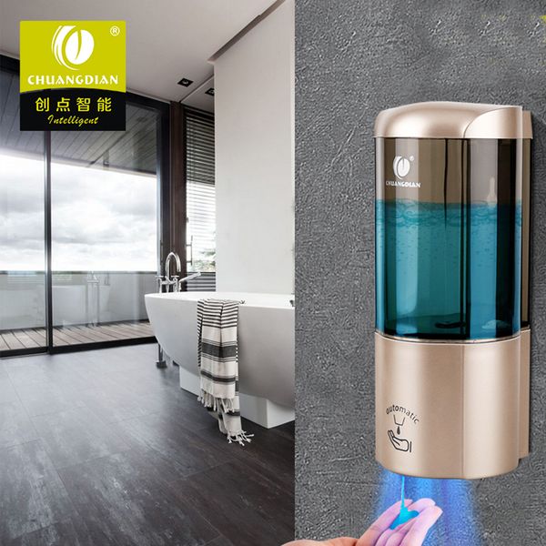 Hotel Auto-Induction Free Punching Wall Mount Pump Foam Spray Lotion Drop Liquid Soap Container Dispenser Shampoo Box Y200407