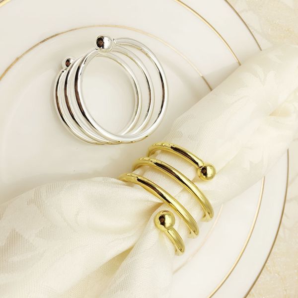 6pcs-lot Napkin Rings Christening Bangle Metal Napkin Holder Gold Silver Wedding Gifts Anillos De Servilletas Table Decorations Y200328