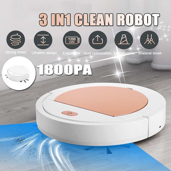 New 3 in 1 Smart Sweeper Robot House Durable Power Floor Cleaning Robots Vacuum Cleaner 1800pa Y200320