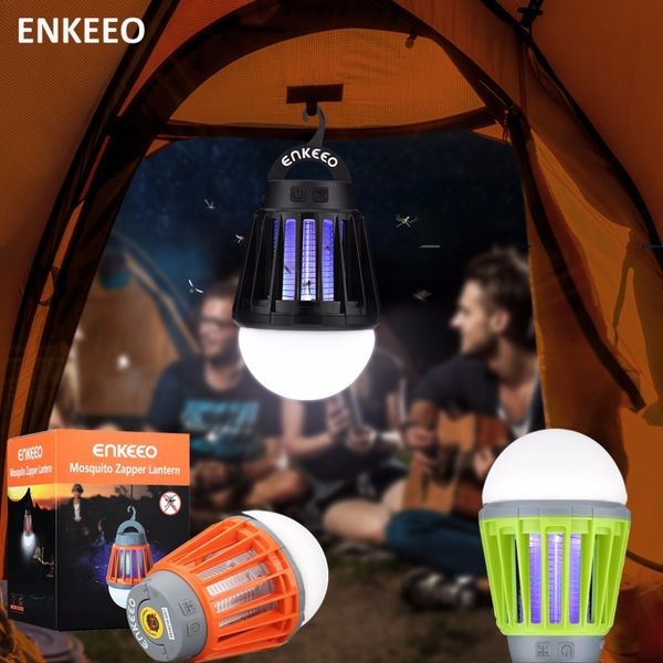 Enkeeo Portable Electronics Mosquito Killer Multi-Purpose Pest Repeller Camping Light Bulb USB Charge Garden LED Mosquito Killer Y200106