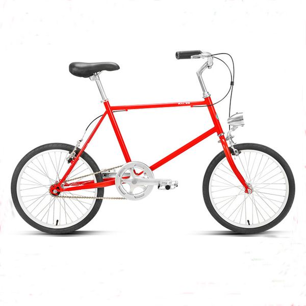 20 Inch Single Speed Road Bike High Carbon Steel Frame Urban Men And Women Flat Handle Ultralight Aluminum Alloy Brake Multi-road Conditions