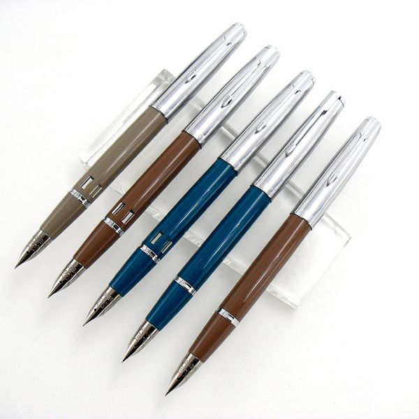 gift fountain pens wholesale wing sung 601a 0 5mm fine nib vacumatic writepen metalabs body silver cap