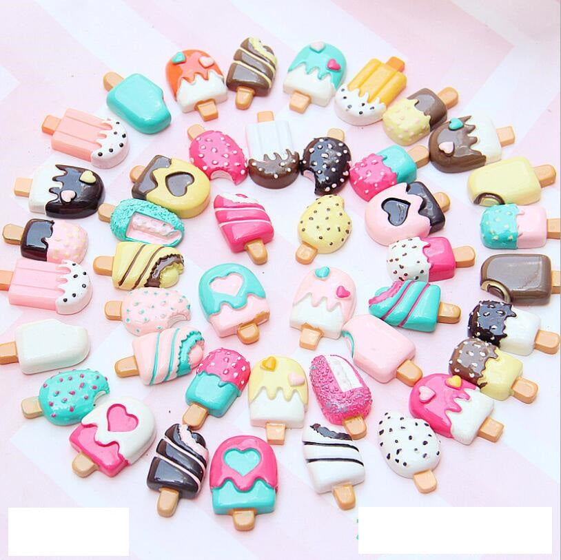 Craft Tools Large popsicle blessing bag resin ice cream accessories DIY mobile phone case refrigerator paste children&#039;s headdress material