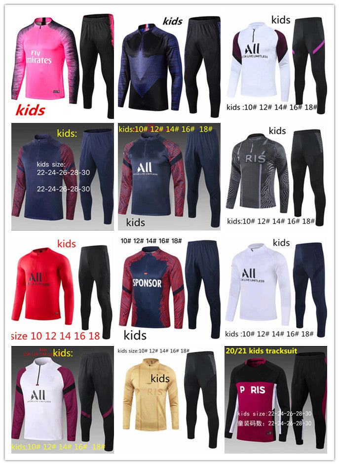 2020 2021 Paris kids tracksuit jacket MBAPPE ICARDI soccer training suit 20 21 child training suit chandal futbol football suit